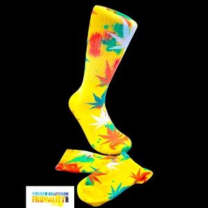 Bright Yellow-Herb Compression Socks.